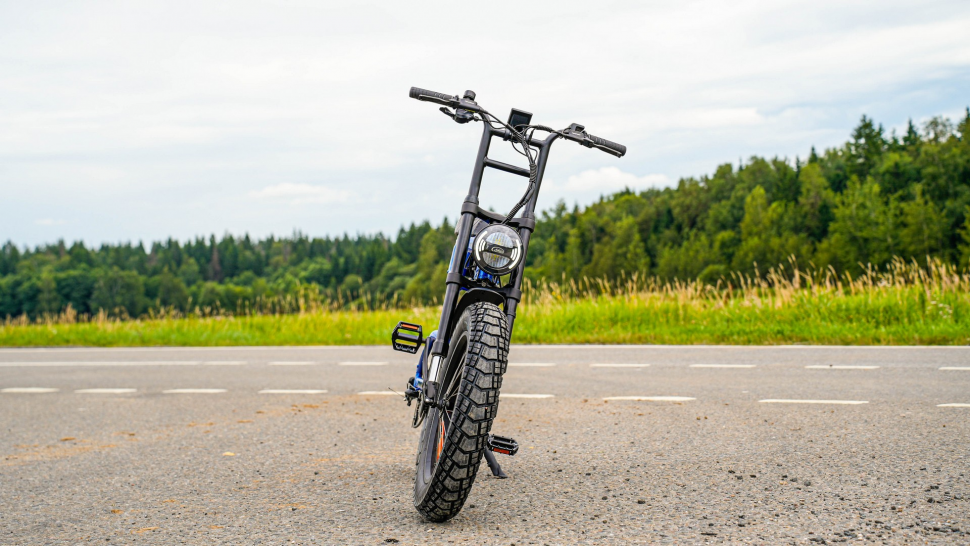 Электровелосипед Scrambler X pro 20 дюйм 48V25А 1000W (синий глянцевый)