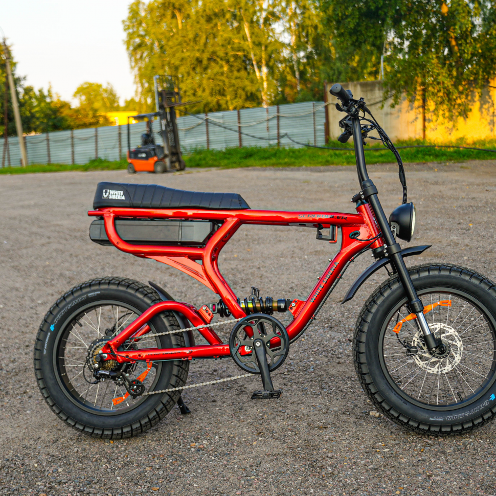 Электровелосипед Scrambler X pro 20 дюйм 48V25А 1000W (красный)